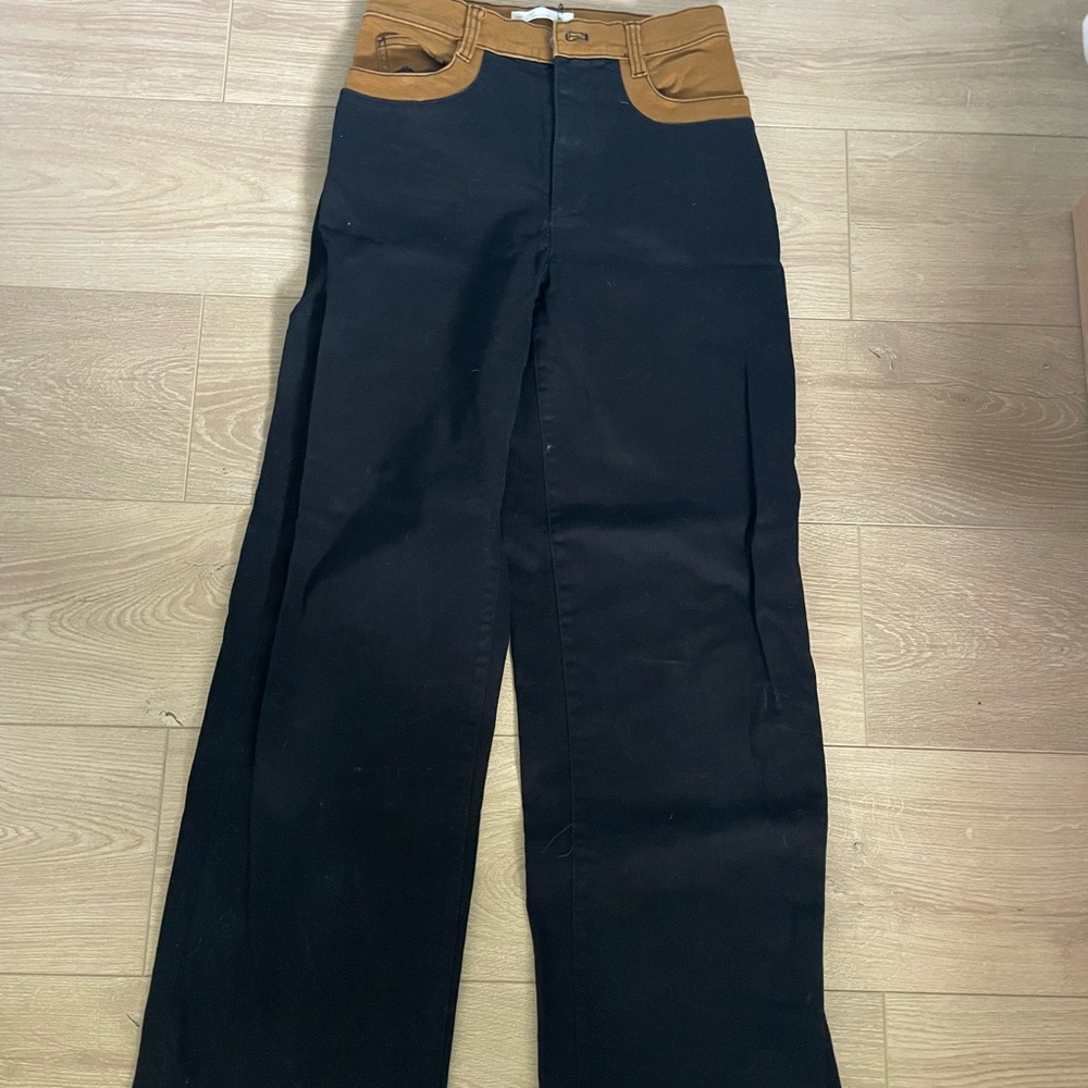 Oak and fort Black and Brown High-Waisted Pants